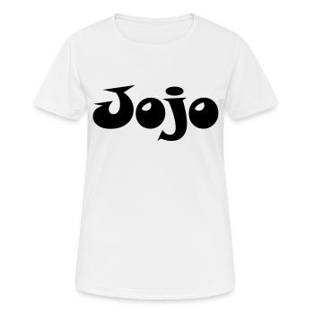 Jojo - Frauen T-Shirt atmungsaktiv - Weiß - Vorne - AI Model Female 172 dark (172cm)
