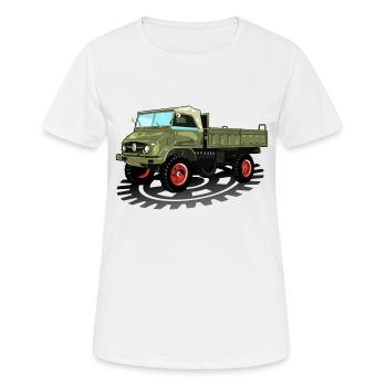 Unimog - Oldtimer - Offroad - Universal motor device - Women's Breathable T-Shirt - white - Front - AI Model Female 172 dark (172cm)