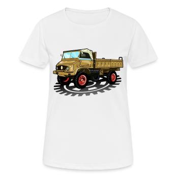 Unimog - Oldtimer - Offroad - Dispositif moteur universel - T-shirt respirant Femme - blanc - Devant - AI Model Female 172 dark (172cm)