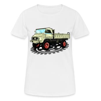 Unimog - Oldtimer - Offroad - Universal motor device - Women's Breathable T-Shirt - white - Front - AI Model Female 172 dark (172cm)
