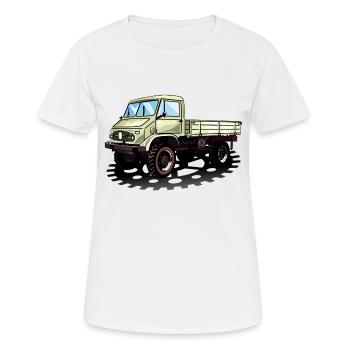 Unimog - Oldtimer - Offroad - Universal motor device - Women's Breathable T-Shirt - white - Front - AI Model Female 172 dark (172cm)