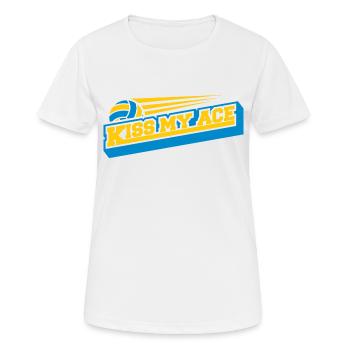 Volleyball Beachvolleyball - Frauen T-Shirt atmungsaktiv - Weiß - Vorne - AI Model Female 172 dark (172cm)