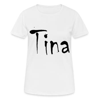 tina - Frauen T-Shirt atmungsaktiv - Weiß - Vorne - AI Model Female 172 dark (172cm)