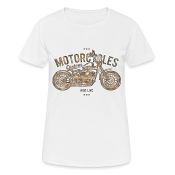 Motorcycles Gear Shift Gear born to ride - Women's Breathable T-Shirt - white - Front - AI Model Female 172 dark (172cm)