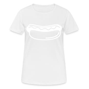 Hotdog Symbol - Frauen T-Shirt atmungsaktiv - Weiß - Vorne - AI Model Female 172 dark (172cm)