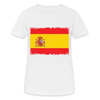 Flagge Spanien Grunge - Frauen T-Shirt atmungsaktiv - Weiß - Vorne - AI Model Female 172 dark (172cm)