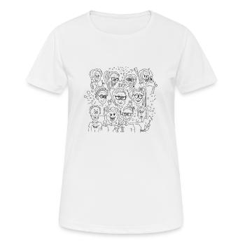 Kleb mich auf! - Frauen T-Shirt atmungsaktiv - Weiß - Vorne - AI Model Female 172 dark (172cm)