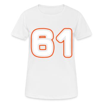 Symbole numérique 61 - T-shirt respirant Femme - blanc - Devant - AI Model Female 172 dark (172cm)