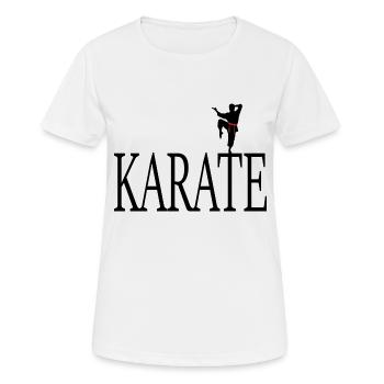 karaté - T-shirt respirant Femme - blanc - Devant - AI Model Female 172 dark (172cm)