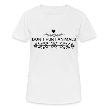 Don't Hurt Animals - Women's Breathable T-Shirt - white - Front - AI Model Female 172 dark (172cm)
