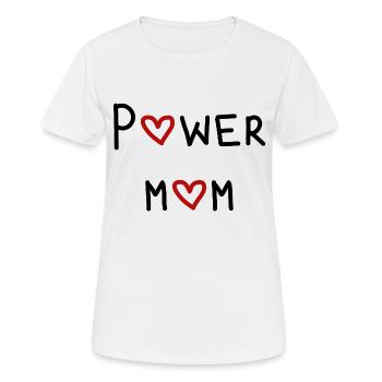 power maman maman maman maman enfants parents police - T-shirt respirant Femme - blanc - Devant - AI Model Female 172 dark (172cm)