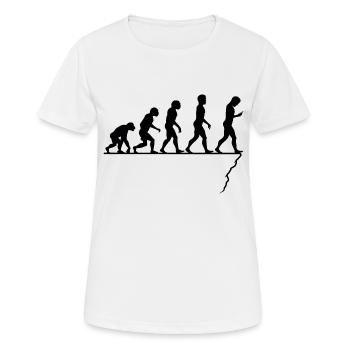 Evolution der Menschheit - Frauen T-Shirt atmungsaktiv - Weiß - Vorne - AI Model Female 172 dark (172cm)