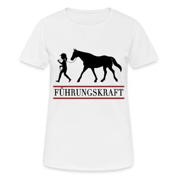 Führungskraft Pferd Reiterin Pferdesport - Frauen T-Shirt atmungsaktiv - Weiß - Vorne - AI Model Female 172 dark (172cm)