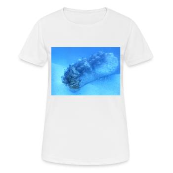 See Walze - Frauen T-Shirt atmungsaktiv - Weiß - Vorne - AI Model Female 172 dark (172cm)