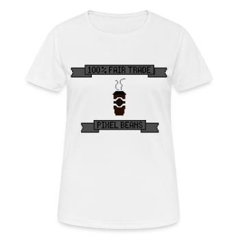 8-Bit Retro Coffee - Frauen T-Shirt atmungsaktiv - Weiß - Vorne - AI Model Female 172 dark (172cm)
