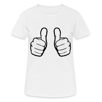 Comme des mains - T-shirt respirant Femme - blanc - Devant - AI Model Female 172 dark (172cm)