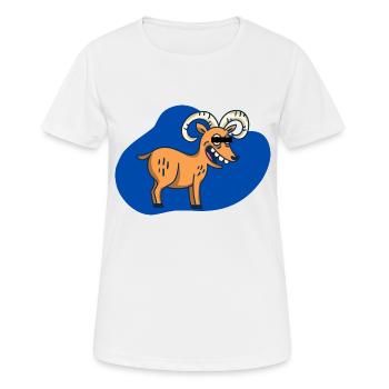 Dessin animé Bock - T-shirt respirant Femme - blanc - Devant - AI Model Female 172 dark (172cm)