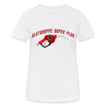 Blutgruppe Super Plus - Frauen T-Shirt atmungsaktiv - Weiß - Vorne - AI Model Female 172 dark (172cm)