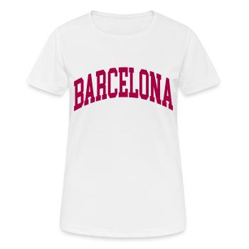 Barcelone - T-shirt respirant Femme - blanc - Devant - AI Model Female 172 dark (172cm)