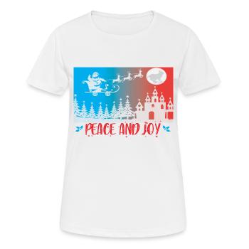 Paix et joie - T-shirt respirant Femme - blanc - Devant - AI Model Female 172 dark (172cm)