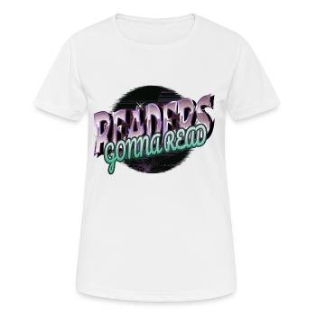 book children happy book lover humor quotes - Women's Breathable T-Shirt - white - Front - AI Model Female 172 dark (172cm)