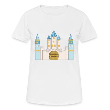 Prinzenburg blau, weiß und gold - Frauen T-Shirt atmungsaktiv - Weiß - Vorne - AI Model Female 172 dark (172cm)