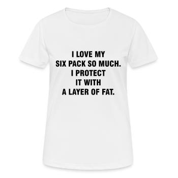 LAYER OF FAT - Women's Breathable T-Shirt - white - Front - AI Model Female 172 dark (172cm)