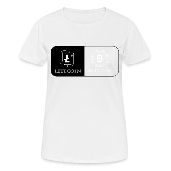 Bitcoin Trading Crypto Stocks - T-shirt respirant Femme - blanc - Devant - AI Model Female 172 dark (172cm)