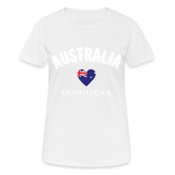 Australien Down Under - Frauen T-Shirt atmungsaktiv - Weiß - Vorne - AI Model Female 172 dark (172cm)