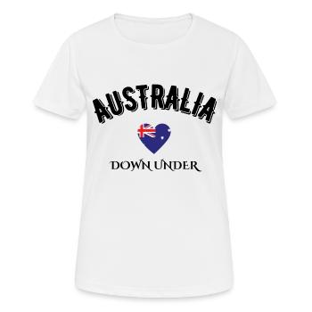 Australien Down Under - Frauen T-Shirt atmungsaktiv - Weiß - Vorne - AI Model Female 172 dark (172cm)