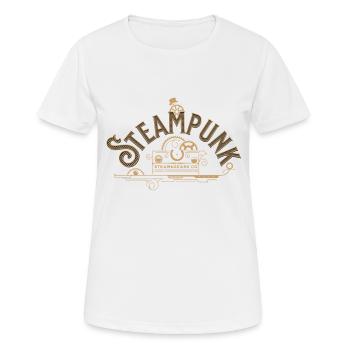 Steampunk Gears Gold Vestments - Women's Breathable T-Shirt - white - Front - AI Model Female 172 dark (172cm)