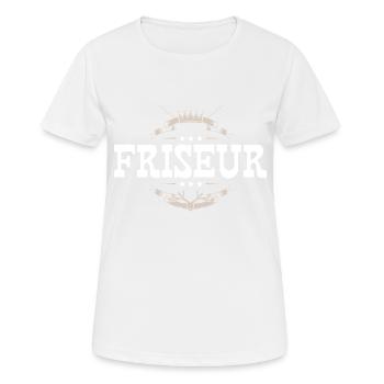 Friseur Beruf - Frauen T-Shirt atmungsaktiv - Weiß - Vorne - AI Model Female 172 dark (172cm)