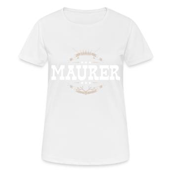 Maurer Beruf - Frauen T-Shirt atmungsaktiv - Weiß - Vorne - AI Model Female 172 dark (172cm)