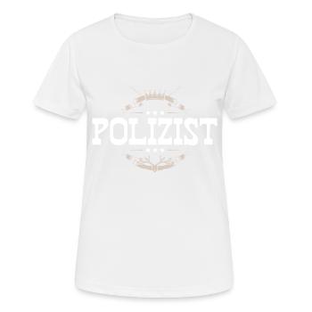 Polizist Beruf - Frauen T-Shirt atmungsaktiv - Weiß - Vorne - AI Model Female 172 dark (172cm)