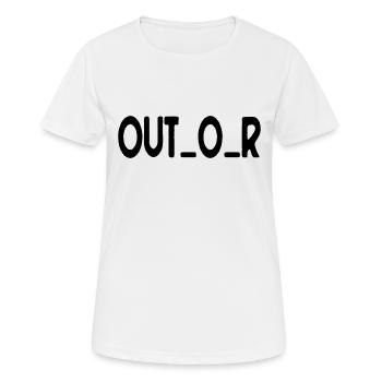 Outdoor - Frauen T-Shirt atmungsaktiv - Weiß - Vorne - AI Model Female 172 dark (172cm)