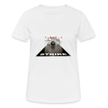 Strike bowling - T-shirt respirant Femme - blanc - Devant - AI Model Female 172 dark (172cm)