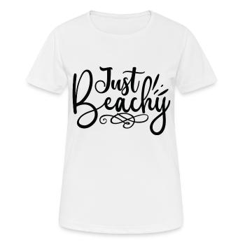 Juste Beachy - T-shirt respirant Femme - blanc - Devant - AI Model Female 172 dark (172cm)