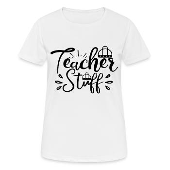 Teacher Stuff - Frauen T-Shirt atmungsaktiv - Weiß - Vorne - AI Model Female 172 dark (172cm)