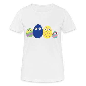 Easter,Easter Eggs,Easter Egg Family,Family - Women's Breathable T-Shirt - white - Front - AI Model Female 172 dark (172cm)