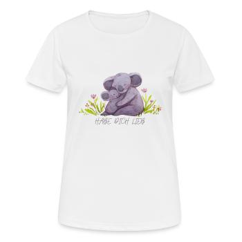 Habe dich lieb - Frauen T-Shirt atmungsaktiv - Weiß - Vorne - AI Model Female 172 dark (172cm)