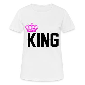 King - Women's Breathable T-Shirt - white - Front - AI Model Female 172 dark (172cm)