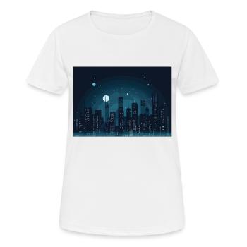 Night city - Women's Breathable T-Shirt - white - Front - AI Model Female 172 dark (172cm)