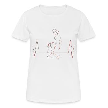 Mutter Tochter Familien Geschenk - Frauen T-Shirt atmungsaktiv - Weiß - Vorne - AI Model Female 172 dark (172cm)