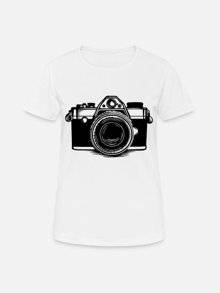 Fotograf Fotografieren Fotografie Kamera - Frauen T-Shirt atmungsaktiv - Weiß