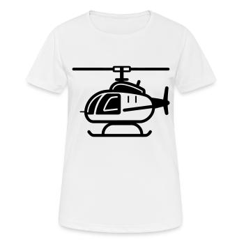 Hubschrauber - Frauen T-Shirt atmungsaktiv - Weiß - Vorne - AI Model Female 172 dark (172cm)