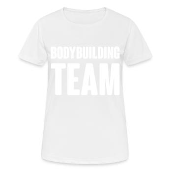 Équipe de musculation - T-shirt respirant Femme - blanc - Devant - AI Model Female 172 dark (172cm)