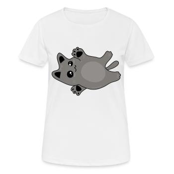 mignon bébé chat gris - T-shirt respirant Femme - blanc - Devant - AI Model Female 172 dark (172cm)
