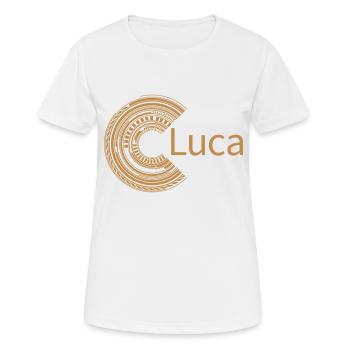 Pour Luca - T-shirt respirant Femme - blanc - Devant - AI Model Female 172 dark (172cm)