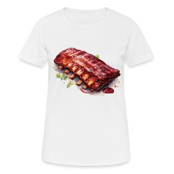 Côtes levées - T-shirt respirant Femme - blanc - Devant - AI Model Female 172 dark (172cm)