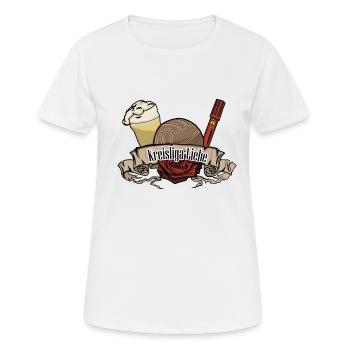 Kreisliga Liebe - Frauen T-Shirt atmungsaktiv - Weiß - Vorne - AI Model Female 172 dark (172cm)